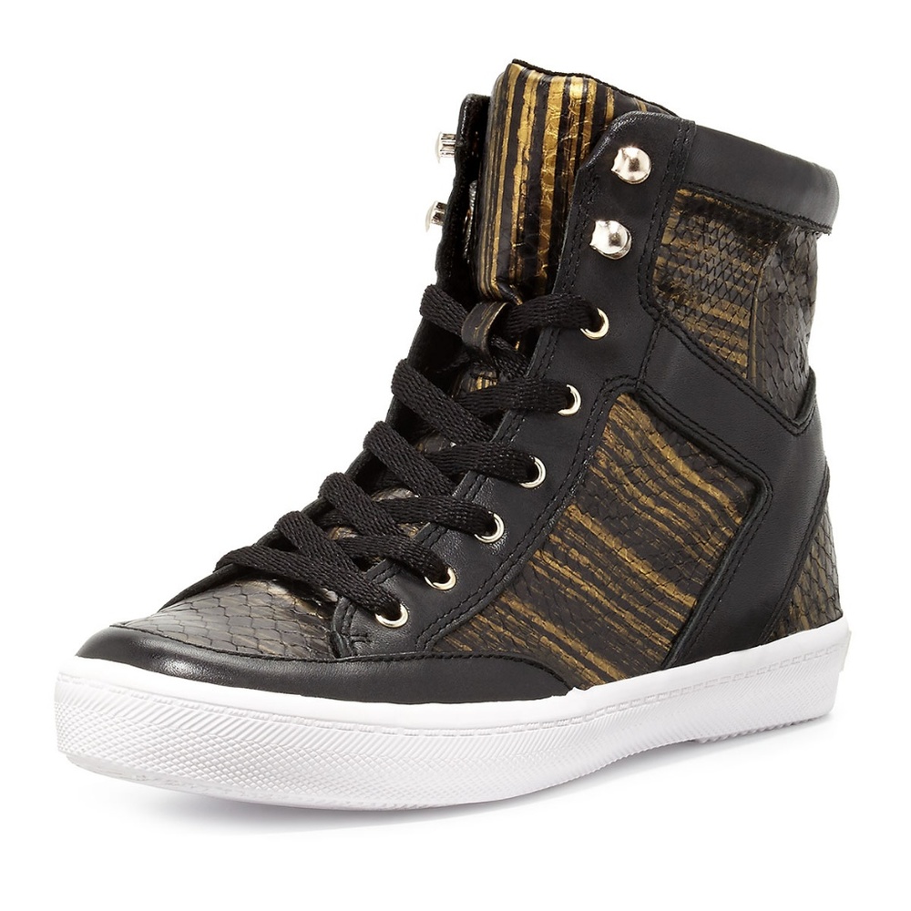 Rebecca Minkoff Snake Leather High Top Sneakers
